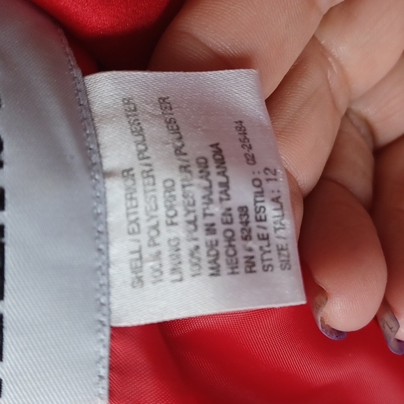 VTG Plaza South Red Button Blazer & Skirt 2 Pc Set, Suit Outfit Sz 12, satin trm - Picture 8 of 11